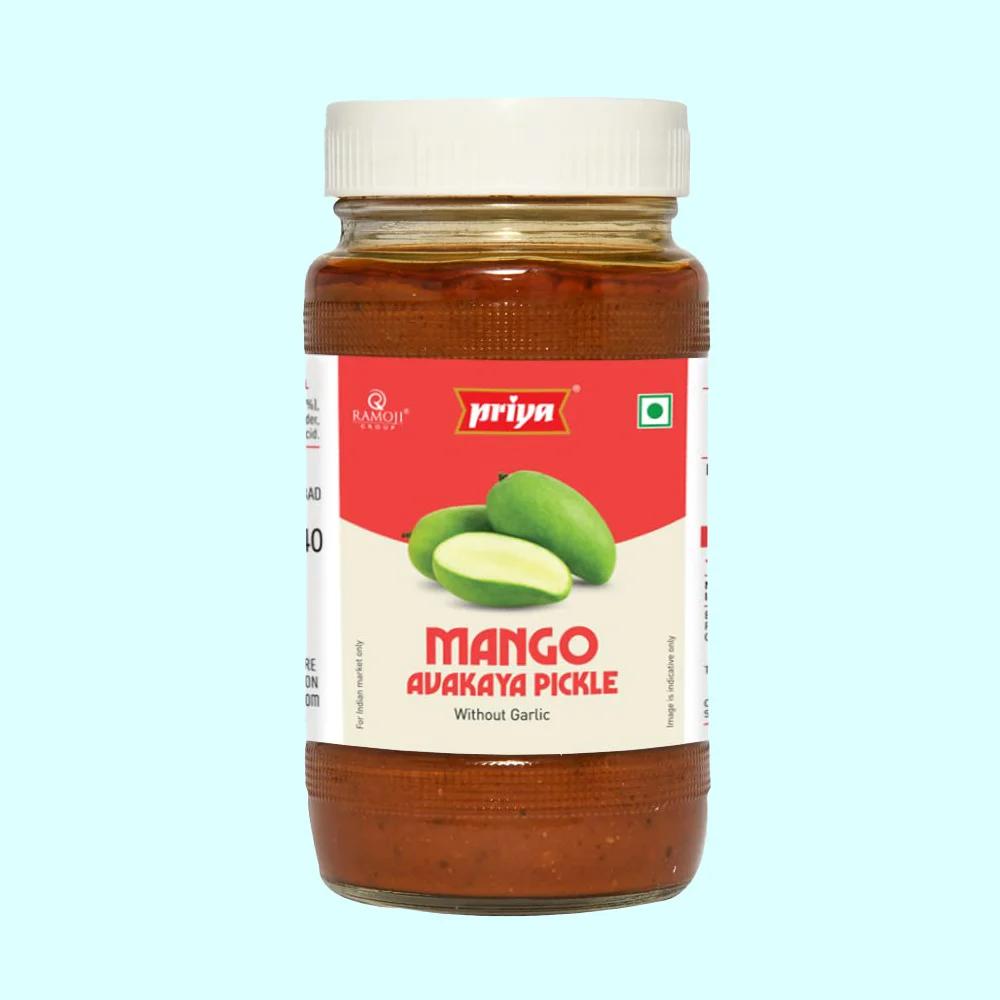MANGO PICKLE AVAKAYA WITHOUT GARLIC - 300G